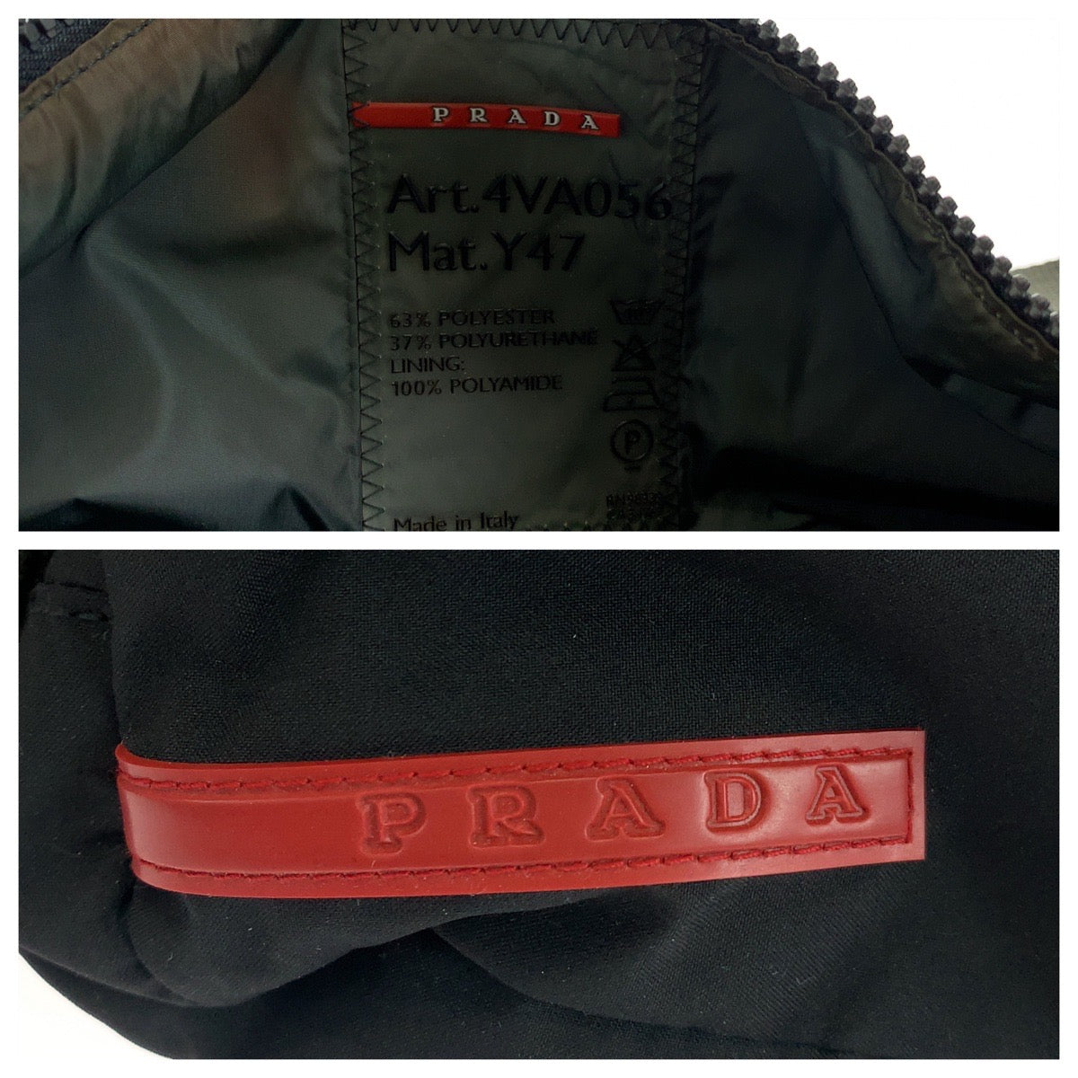 19118
PRADA プラダ プラダスポーツ ブラック 黒 シルバー金具 ナイロン 4VA056 ウエストバッグ バムバッグ  メンズ AB30