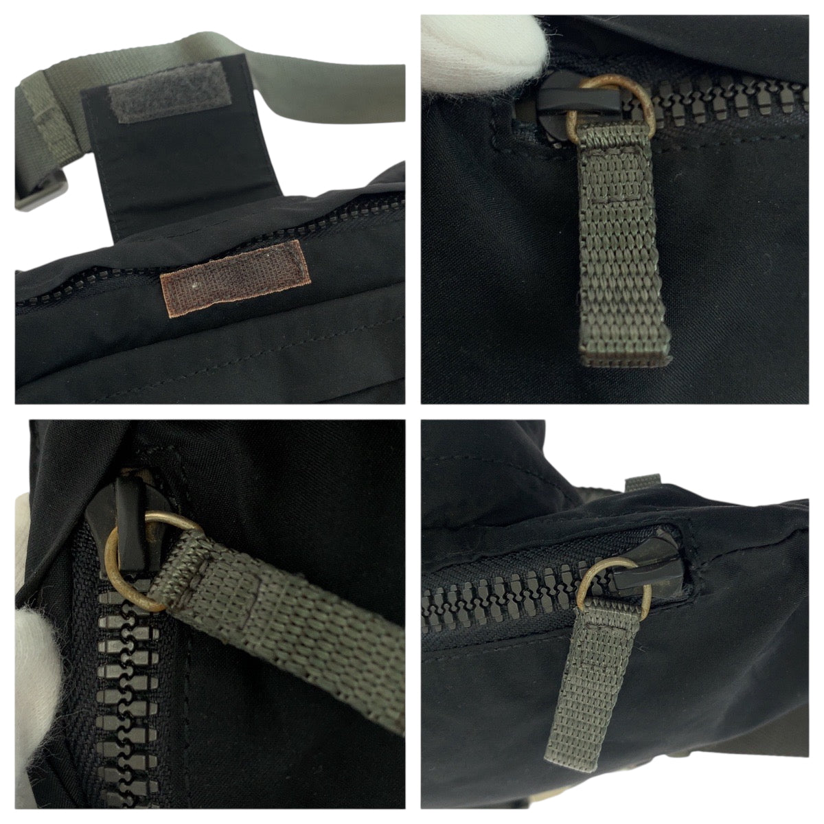 19118
PRADA プラダ プラダスポーツ ブラック 黒 シルバー金具 ナイロン 4VA056 ウエストバッグ バムバッグ  メンズ AB30
