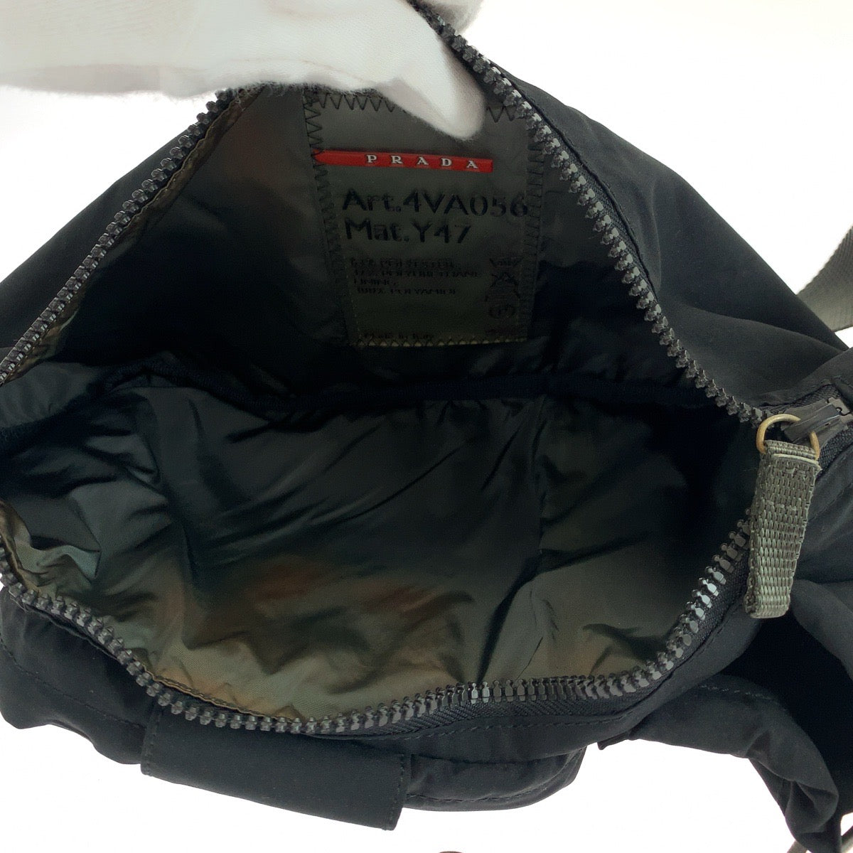 19118
PRADA プラダ プラダスポーツ ブラック 黒 シルバー金具 ナイロン 4VA056 ウエストバッグ バムバッグ  メンズ AB30