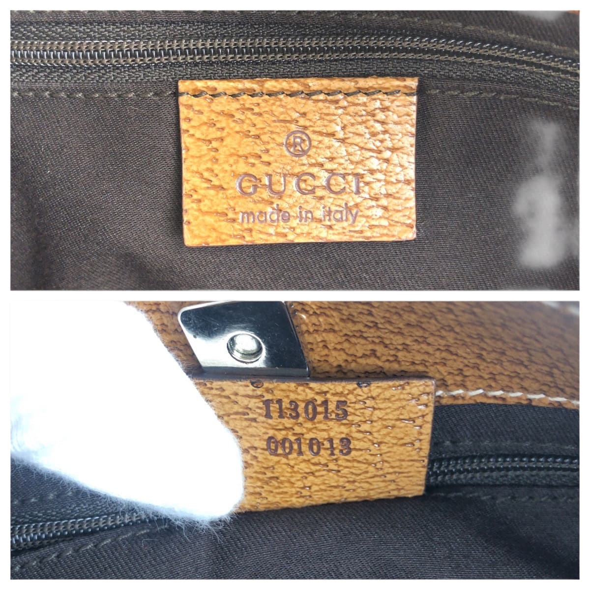 19119
GUCCI グッチ ベージュ ブラウン シルバー金具 GGキャンバス 113015 トートバッグ ショルダーバッグ レディース A48