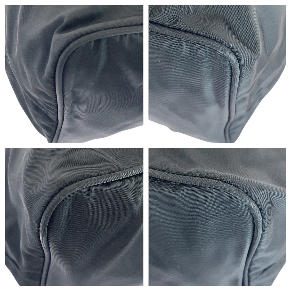 19120
PRADA プラダ テスート 三角ロゴプレート ブラック 黒 シルバー金具 ナイロン ショルダーバッグ  レディース AB38