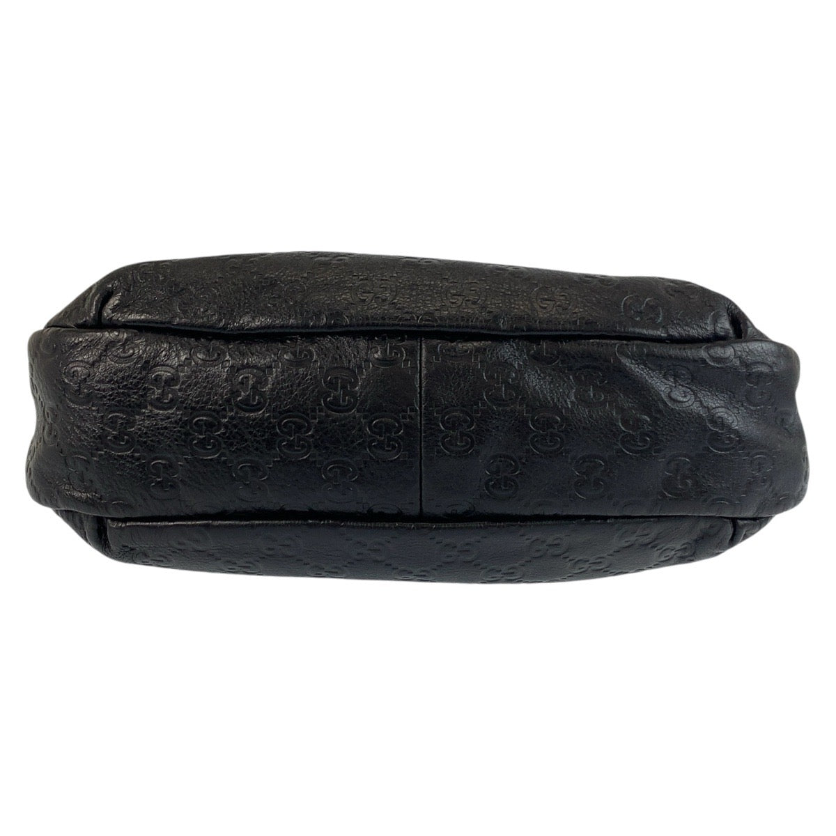 19121
GUCCI グッチ グッチシマ ブラック 黒 ゴールド金具 レザー 211934 ホーボー ショルダーバッグ  レディース A48