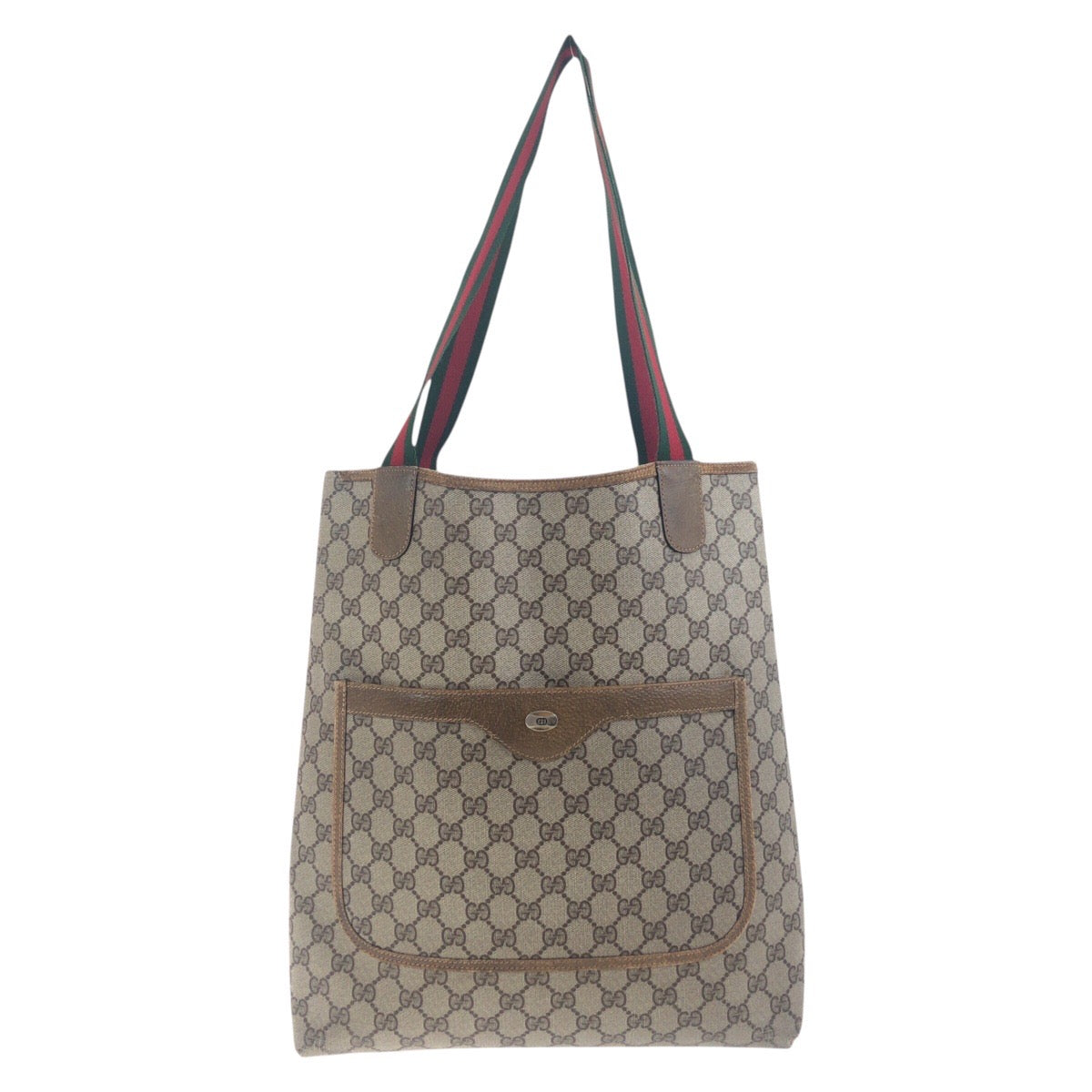 19122
GUCCI グッチ ヴィンテージ オールドグッチ シェリーライン ベージュ ブラウン ゴールド金具 GGスプリームキャンバス 50205 トートバッグ ショルダーバッグ  レディース AB20