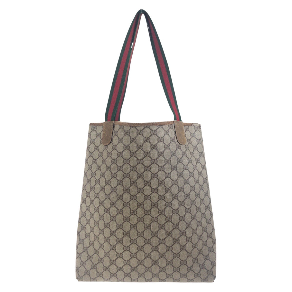19122
GUCCI グッチ ヴィンテージ オールドグッチ シェリーライン ベージュ ブラウン ゴールド金具 GGスプリームキャンバス 50205 トートバッグ ショルダーバッグ  レディース AB20