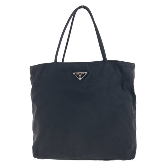 19123
PRADA プラダ テスート 三角ロゴプレート ブラック 黒 シルバー金具 ナイロン  トートバッグ ハンドバッグ  レディース ABP34