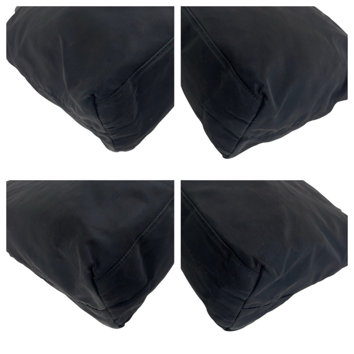 19123
PRADA プラダ テスート 三角ロゴプレート ブラック 黒 シルバー金具 ナイロン  トートバッグ ハンドバッグ  レディース ABP34