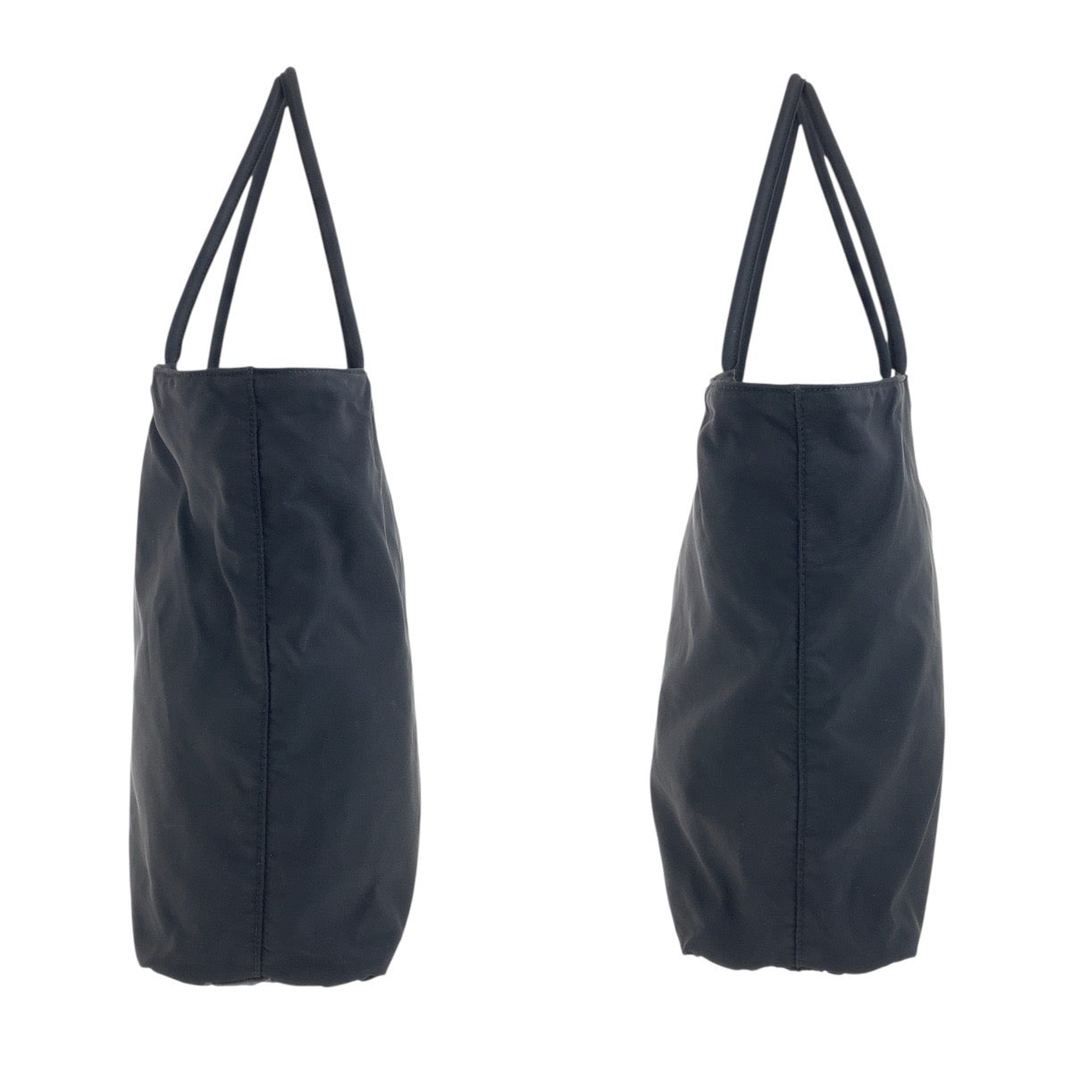 19123
PRADA プラダ テスート 三角ロゴプレート ブラック 黒 シルバー金具 ナイロン  トートバッグ ハンドバッグ  レディース ABP34