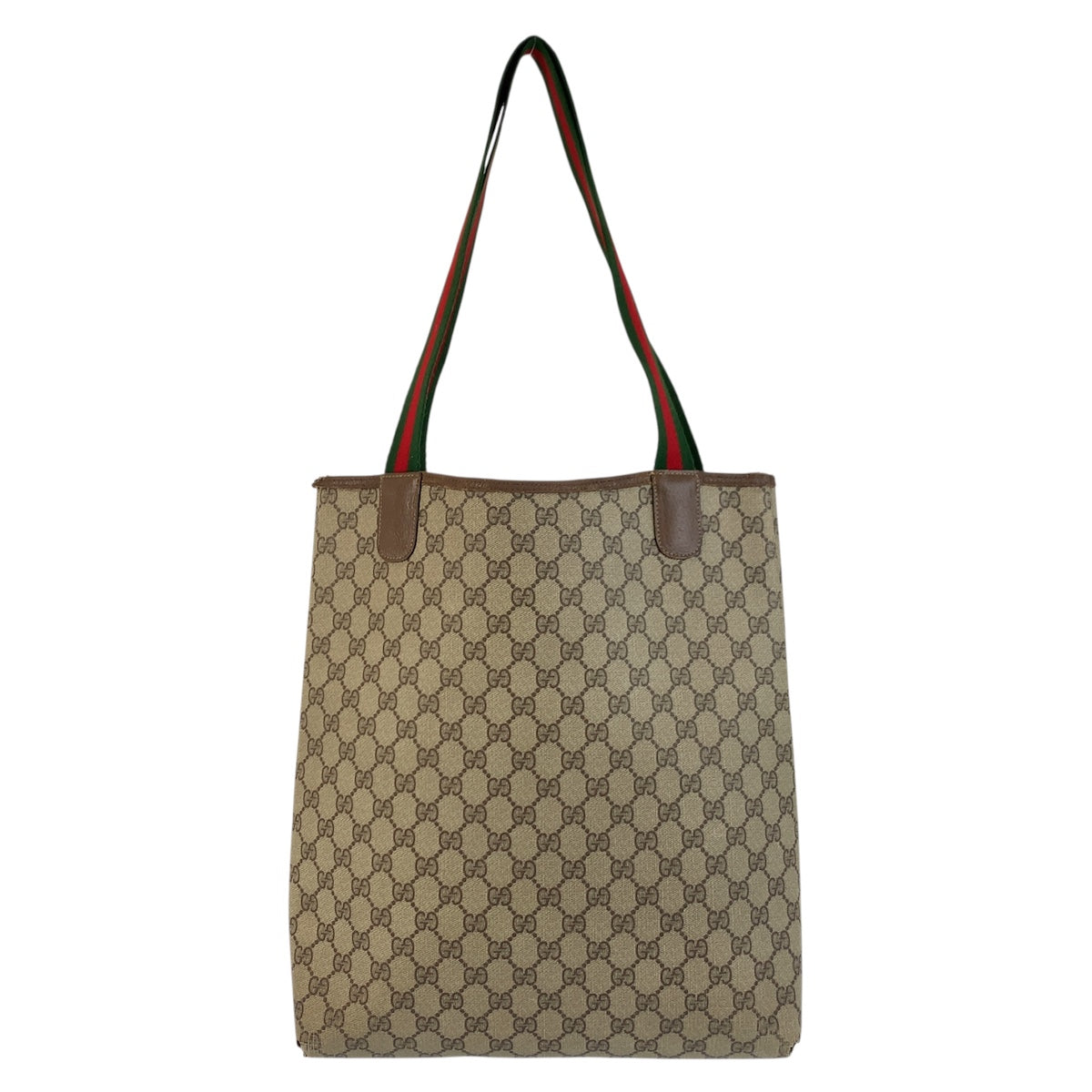 19125
GUCCI グッチ ヴィンテージ シェリーライン オールドグッチ ベージュ ブラウン ゴールド金具 GGスプリームキャンバス / レザー 39 02 003 トートバッグ ショルダーバッグ  レディース AB20