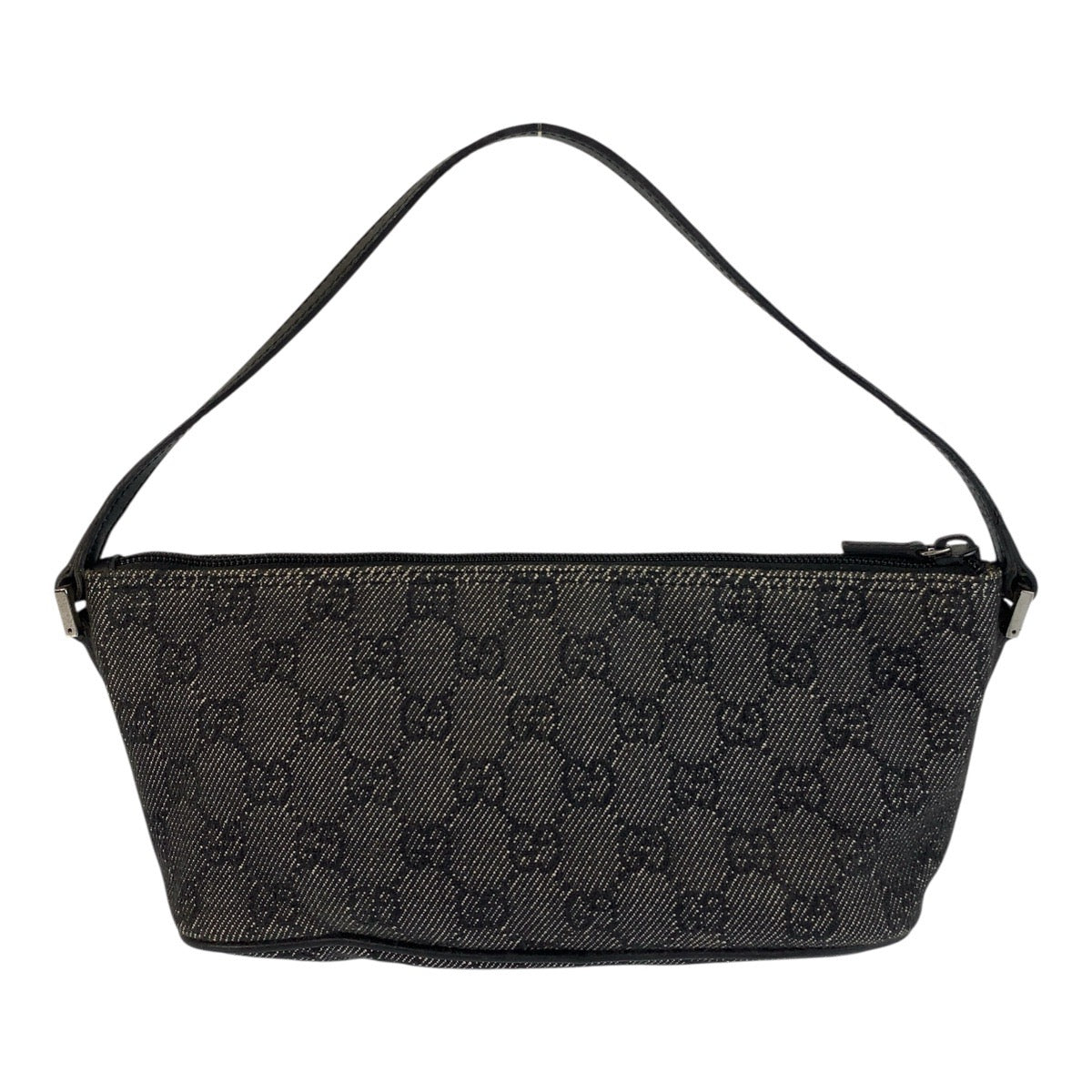 19126
GUCCI グッチ ブラック 黒 シルバー金具 GGキャンバス / レザー 07198 ハンドバッグ アクセサリーポーチ レディース ABP36