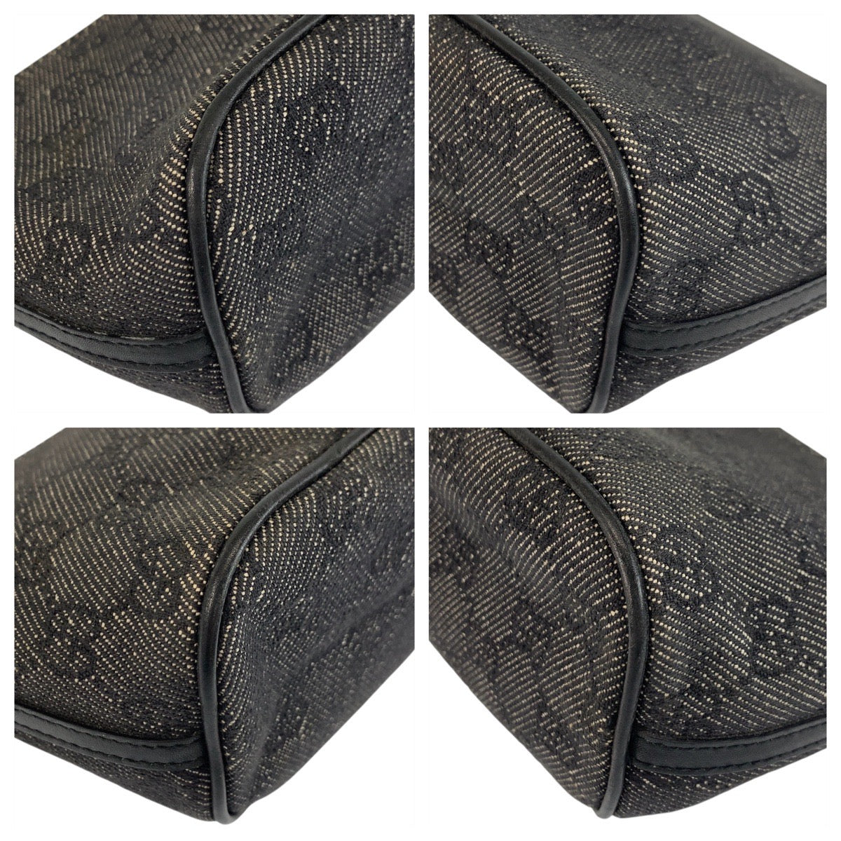 19126
GUCCI グッチ ブラック 黒 シルバー金具 GGキャンバス / レザー 07198 ハンドバッグ アクセサリーポーチ レディース ABP36