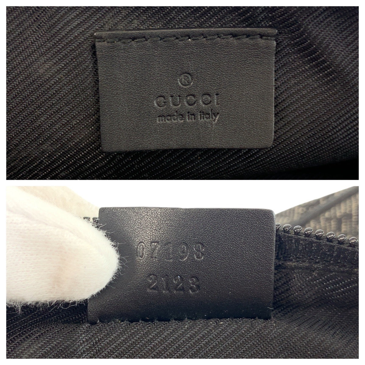 19126
GUCCI グッチ ブラック 黒 シルバー金具 GGキャンバス / レザー 07198 ハンドバッグ アクセサリーポーチ レディース ABP36