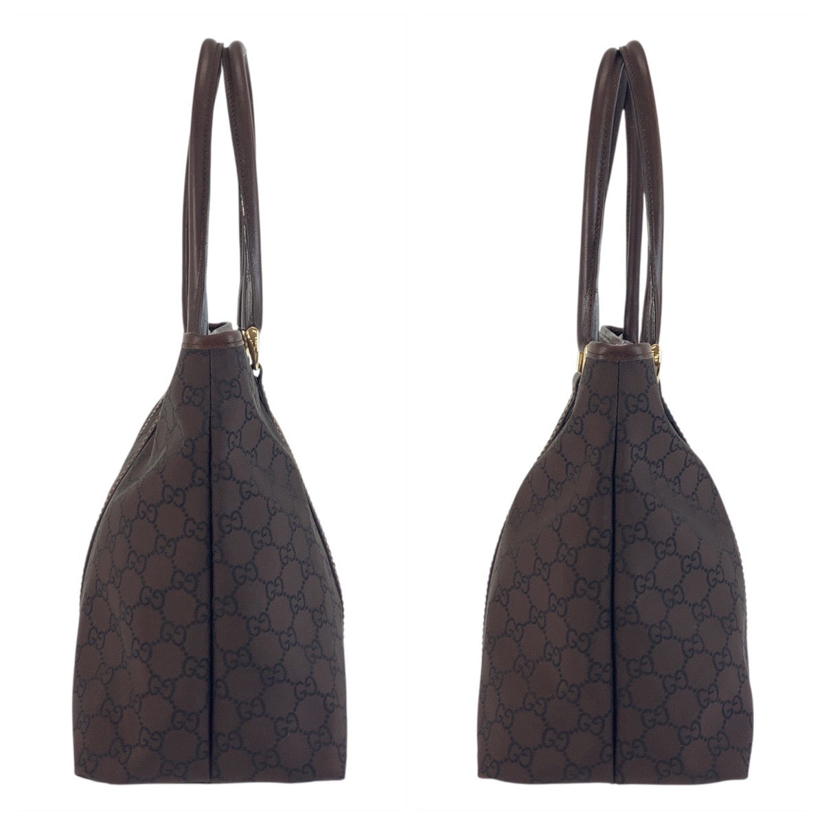 19130
GUCCI グッチ GG柄 ブラウン ゴールド金具 ナイロン 257302 トートバッグ ショルダーバッグ  レディース ABP46
