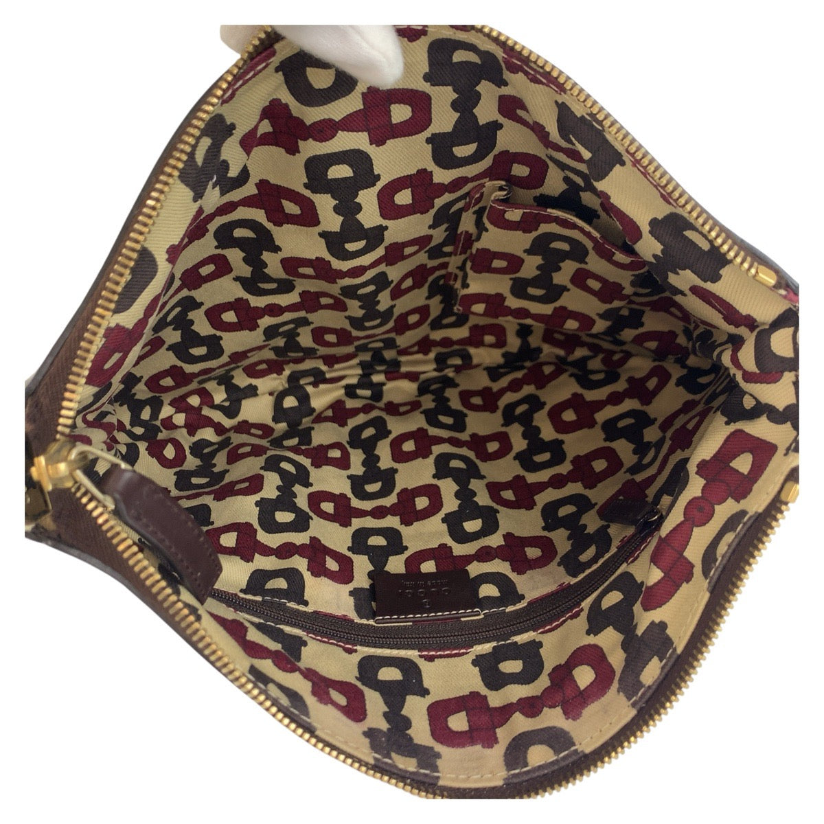 19132
GUCCI グッチ グッチシマ アビー ブラウン ゴールド金具 レザー 203257 ショルダーバッグ ポシェット  レディース ABP41