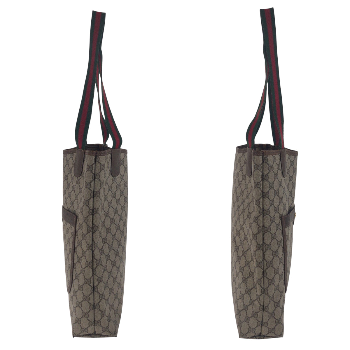19134
GUCCI グッチ ヴィンテージ オールドグッチ シェリーライン ベージュ ブラウン ゴールド金具 GGスプリームキャンバス 40 02 003 トートバッグ ショルダーバッグ レディース AB20