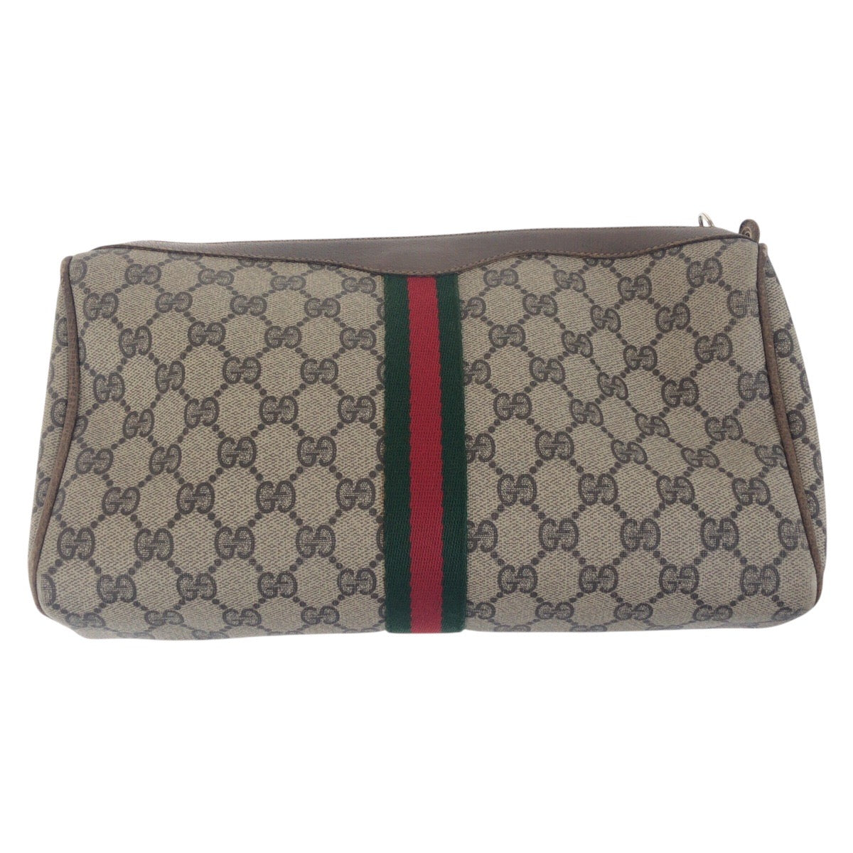 19136
GUCCI グッチ ヴィンテージ オールドグッチ シェリーライン ベージュ ブラウン ゴールド金具 GGスプリームキャンバス 001 312 0470 クラッチバッグ セカンドバッグ  メンズ AB11