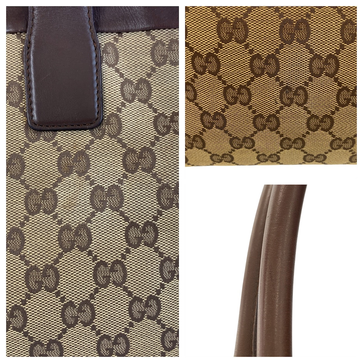 19142
GUCCI グッチ ベージュ ブラウン GGキャンバス / レザー 002 1119 トートバッグ ショルダーバッグ  レディース AB27