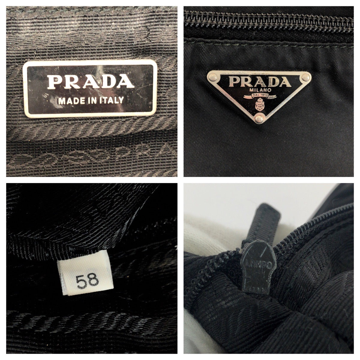 19153
PRADA プラダ テスート 三角ロゴプレート ブラック 黒 シルバー金具 ナイロン BT0167  ショルダーバッグ ポシェット  メンズ ABP43