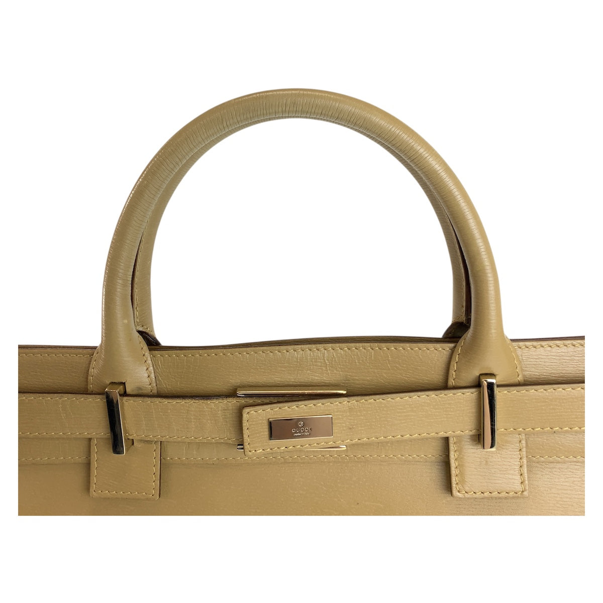 19143
GUCCI グッチ ベージュ ゴールド金具 レザー 002 1090 ビジネスバッグ トートバッグ レディース ABP29