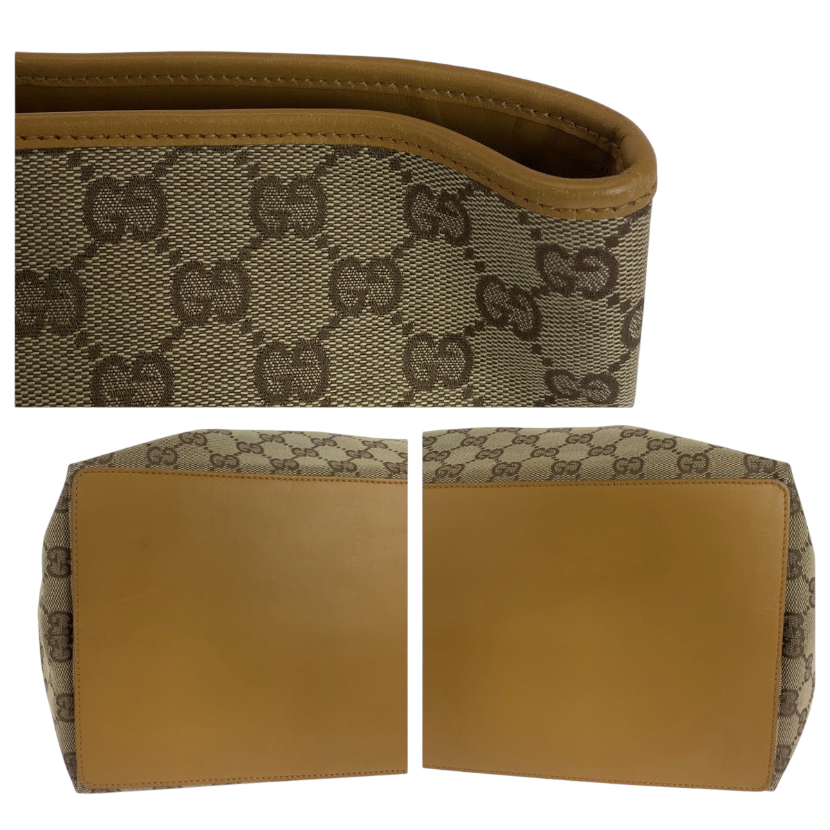 19147
GUCCI グッチ ベージュ キャメル ゴールド金具 GGキャンバス 002 1097 トートバッグ ショルダーバッグ レディース ABP34