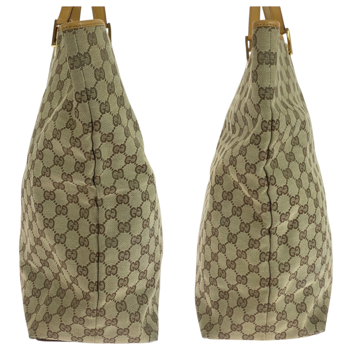 19147
GUCCI グッチ ベージュ キャメル ゴールド金具 GGキャンバス 002 1097 トートバッグ ショルダーバッグ レディース ABP34