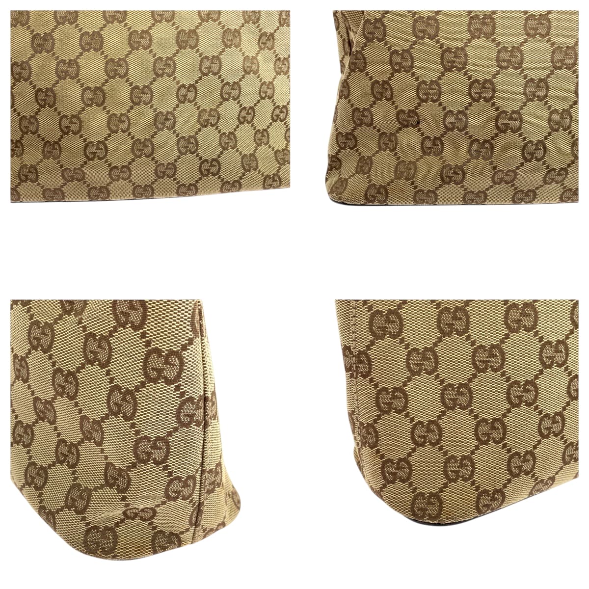 19148
GUCCI グッチ ベージュ ブラウン シルバー金具 GGキャンバス 115003 ショルダーバッグ 肩掛け  レディース ABP31