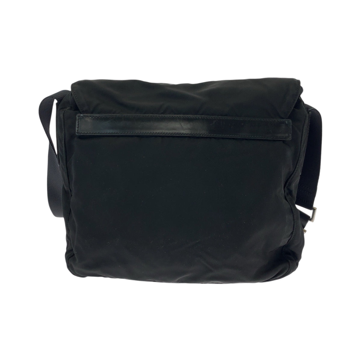 19150
PRADA プラダ テスート 三角ロゴプレート ブラック 黒 シルバー金具 ナイロン ショルダーバッグ メッセンジャーバッグ  レディース ABP38