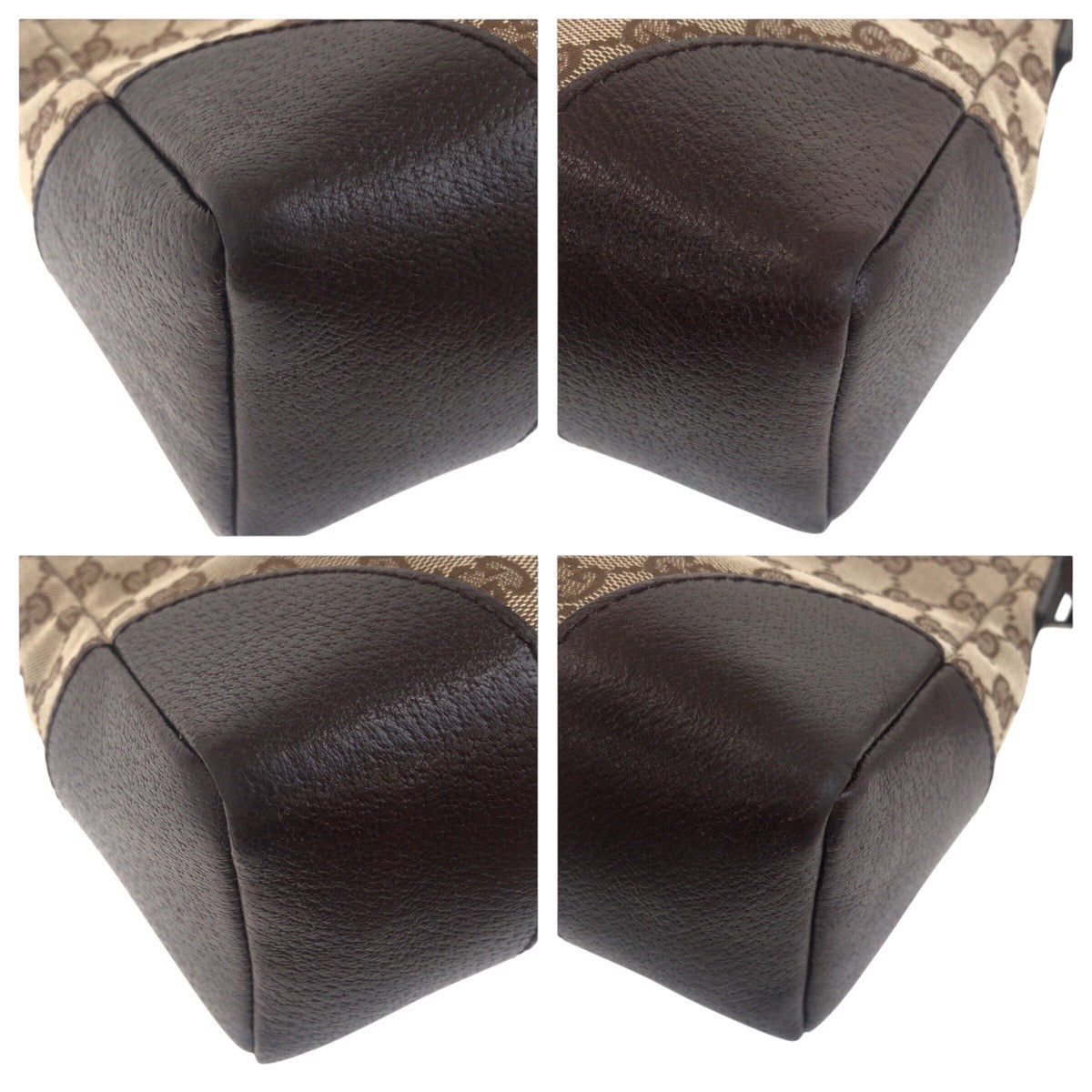 19154
GUCCI グッチ ベージュ ブラウン シルバー金具 GGキャンバス / レザー 114273 ショルダーバッグ メッセンジャーバッグ レディース AB38