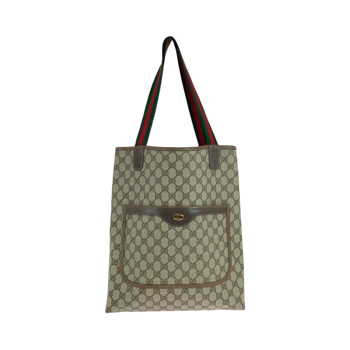 19155
GUCCI グッチ ヴィンテージ オールドグッチ シェリーライン ベージュ ブラウン ゴールド金具 GGスプリームキャンバス 39 02 003 トートバッグ ショルダーバッグ  レディース ABP27