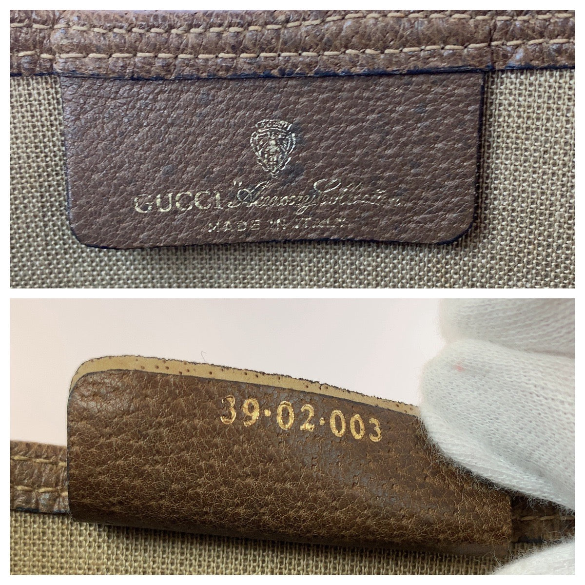 19155
GUCCI グッチ ヴィンテージ オールドグッチ シェリーライン ベージュ ブラウン ゴールド金具 GGスプリームキャンバス 39 02 003 トートバッグ ショルダーバッグ  レディース ABP27