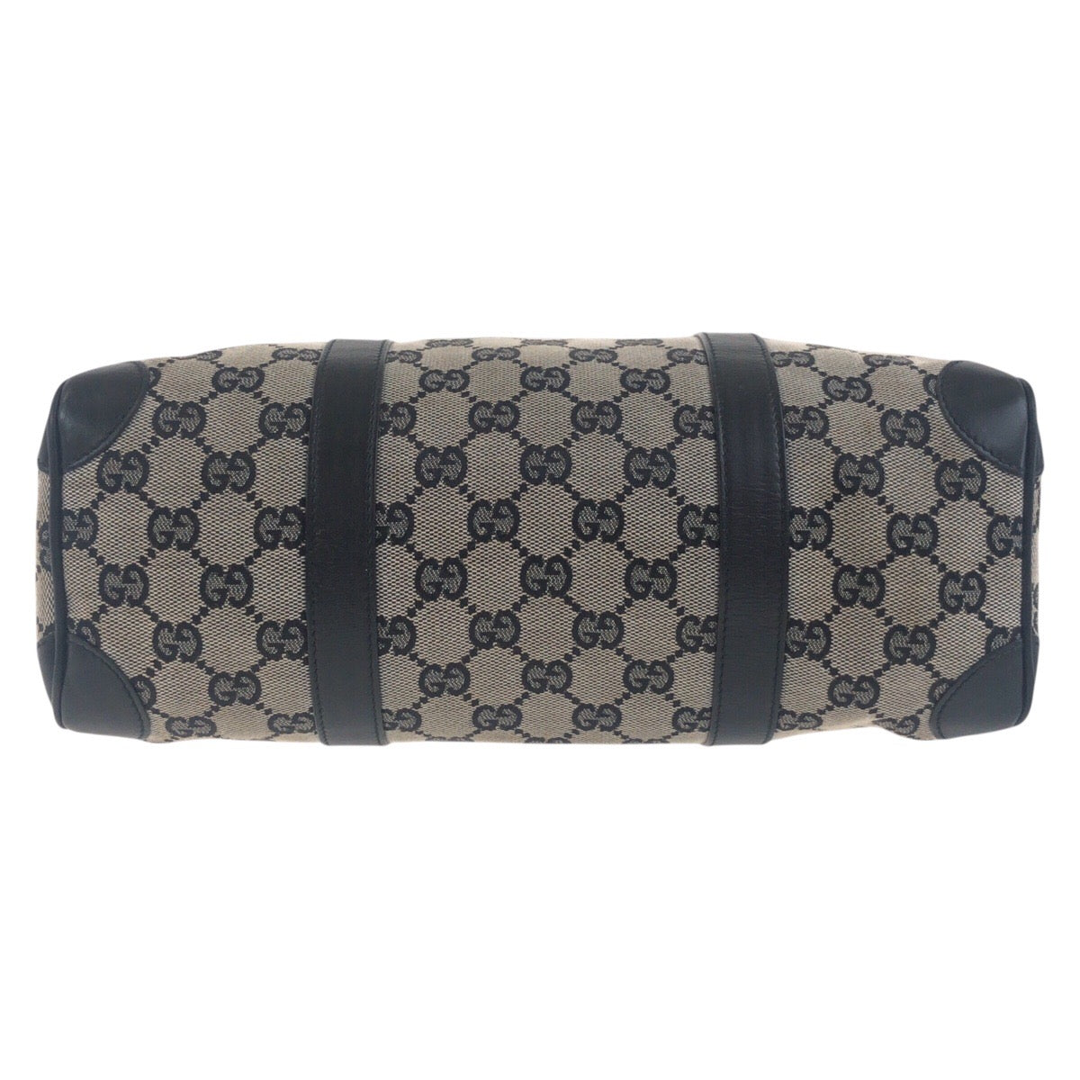 19156
GUCCI グッチ ブラック 黒 グレー ゴールド金具 GGキャンバス / レザー 000 0851 ハンドバッグ ミニボストンバッグ レディース AB38