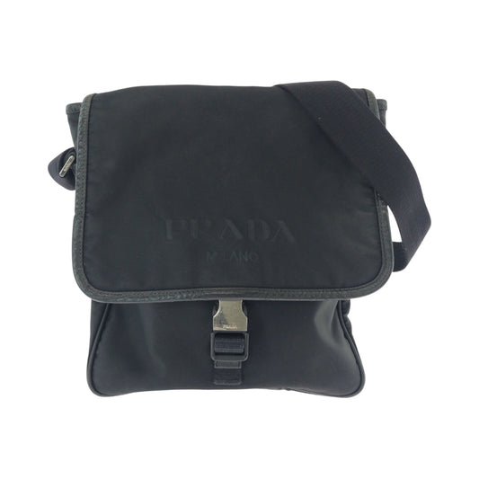 19157
PRADA プラダ テスート ロゴ ブラック 黒 シルバー金具 ナイロン VA0770 ショルダーバッグ 斜め掛け  メンズ ABP41