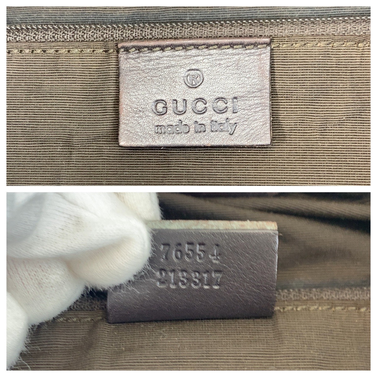 19158
GUCCI グッチ ブラウン シルバー金具 GGキャンバス 76554 ハンドバッグ トートバッグ  レディース ABP38