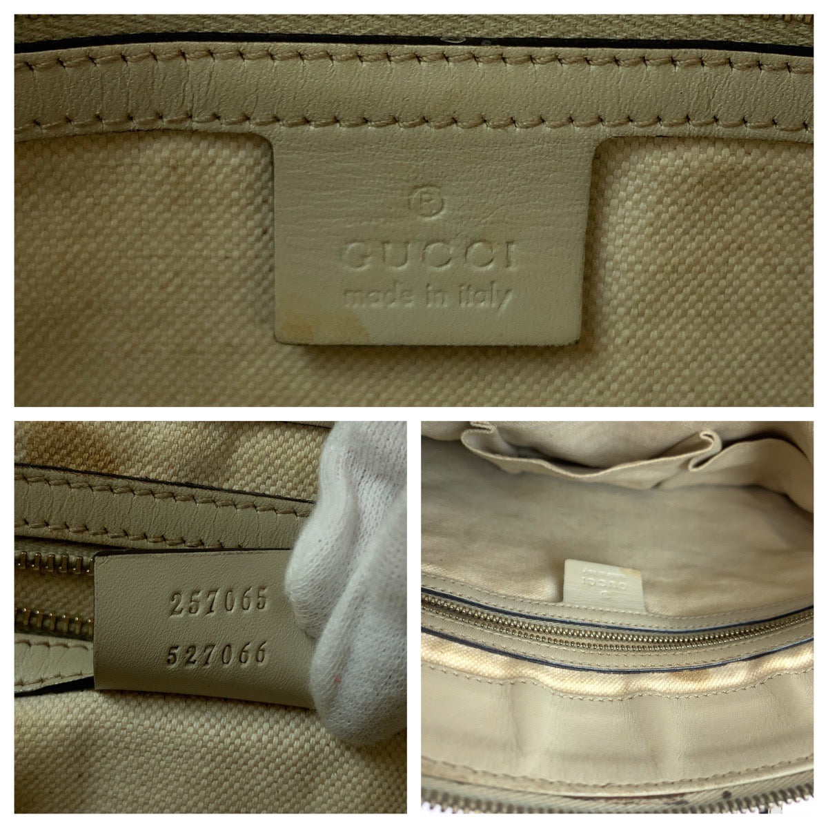 19161
GUCCI グッチ シェリーライン メイフェア ベージュ アイボリー ゴールド金具 GGキャンバス 257065 ショルダーバッグ ポシェット レディース AB32