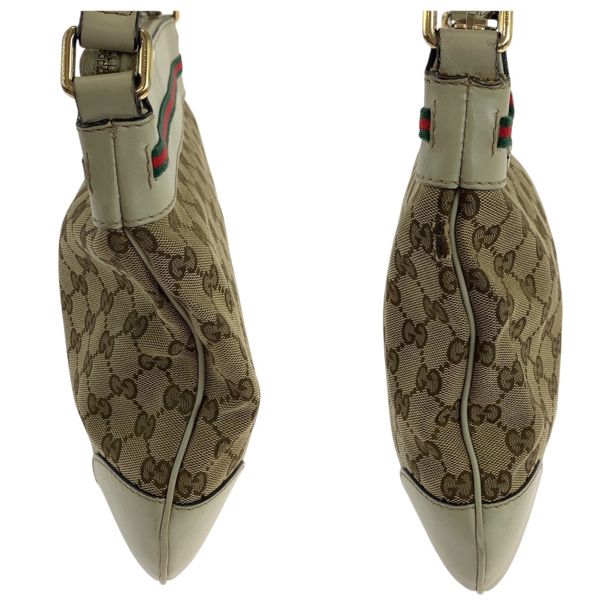 19161
GUCCI グッチ シェリーライン メイフェア ベージュ アイボリー ゴールド金具 GGキャンバス 257065 ショルダーバッグ ポシェット レディース AB32