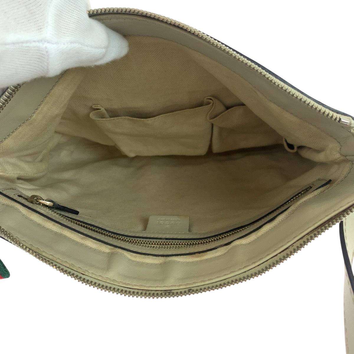 19161
GUCCI グッチ シェリーライン メイフェア ベージュ アイボリー ゴールド金具 GGキャンバス 257065 ショルダーバッグ ポシェット レディース AB32