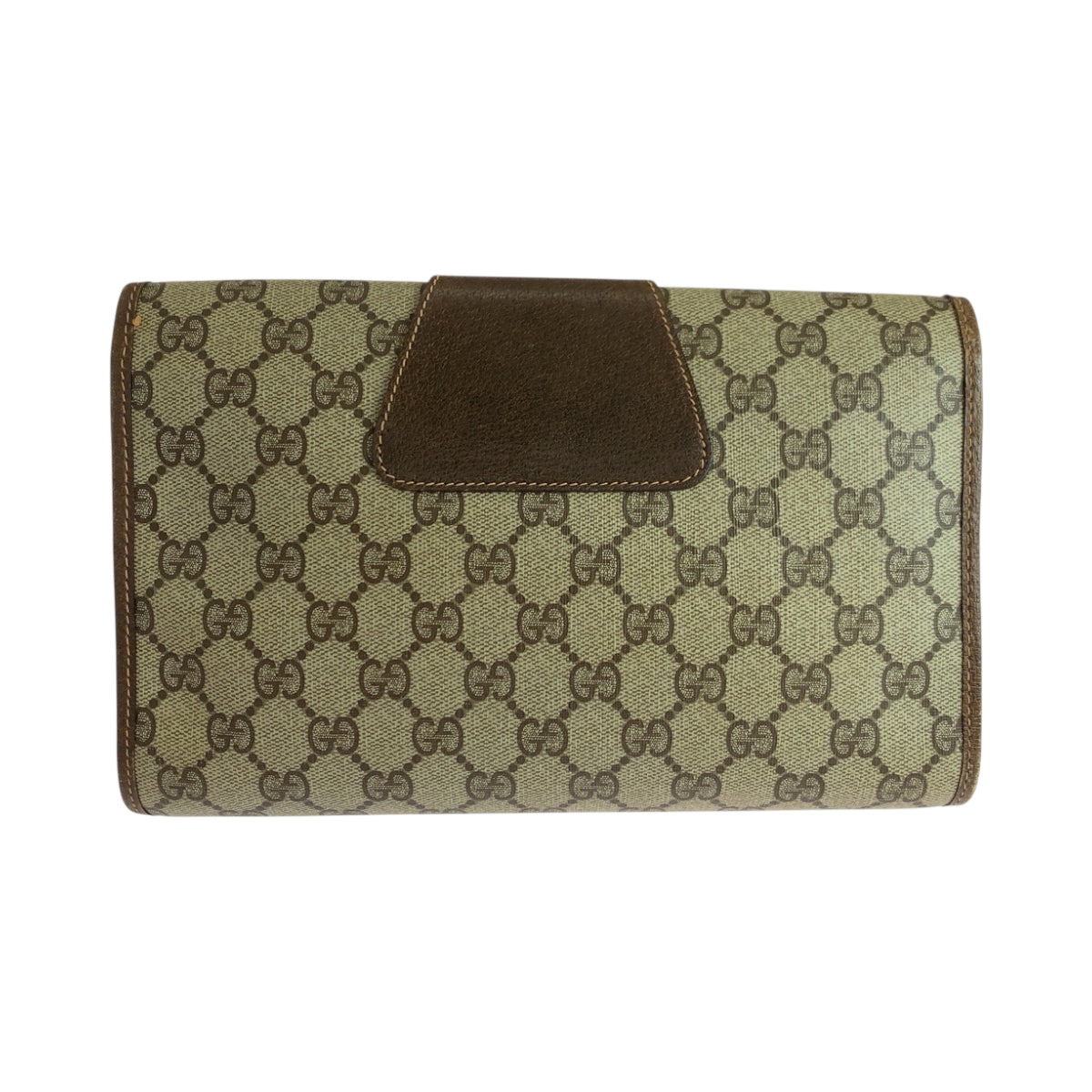 19162
GUCCI グッチ オールドグッチ シェリーライン ベージュ ブラウン ゴールド金具 GGスプリームキャンバス 156 01 030 クラッチバッグ セカンドバッグ  レディース AB17