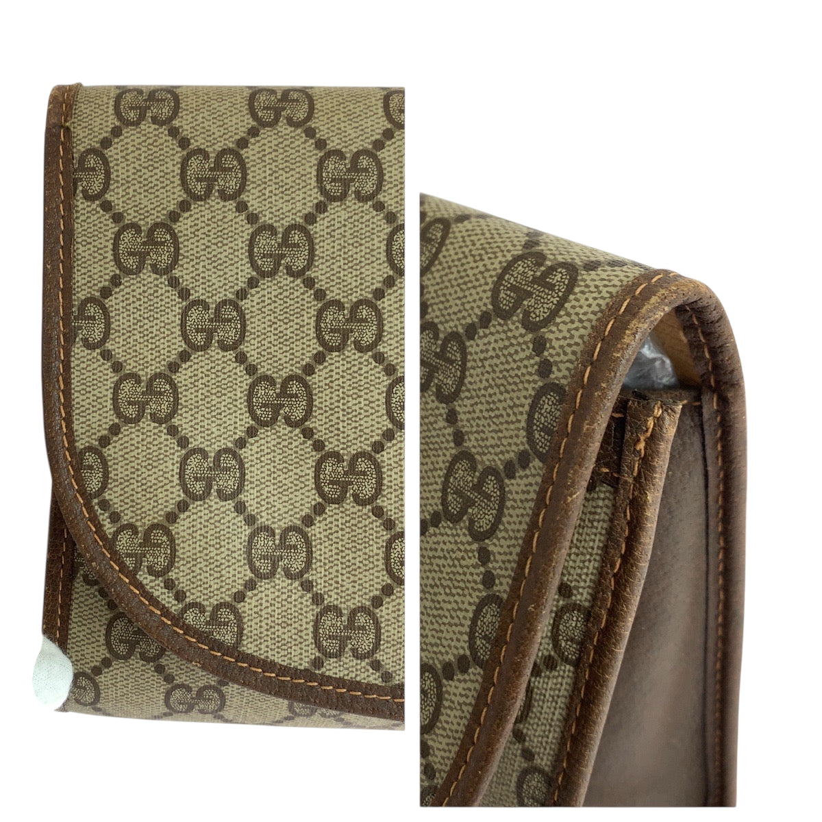 19162
GUCCI グッチ オールドグッチ シェリーライン ベージュ ブラウン ゴールド金具 GGスプリームキャンバス 156 01 030 クラッチバッグ セカンドバッグ  レディース AB17