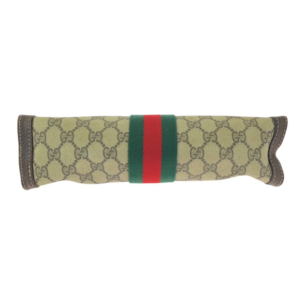 19164
GUCCI グッチ ヴィンテージ オールドグッチ シェリーライン ベージュ ブラウン GGスプリームキャンバス / レザー クラッチバッグ セカンドバッグ  メンズ AB17