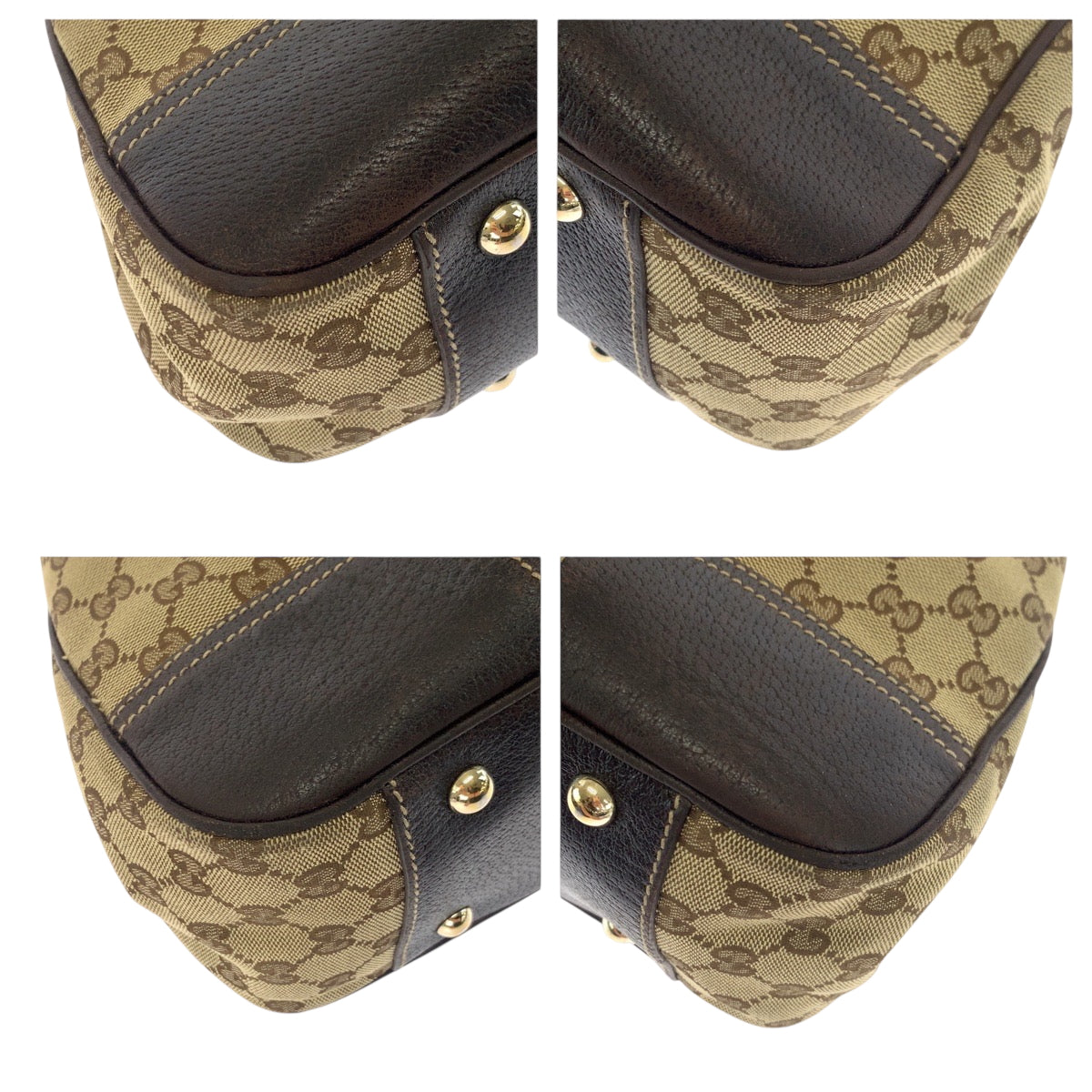 19169
GUCCI グッチ シェリーライン プリンシー リボン ベージュ ブラウン ゴールド金具 GGキャンバス 163805 トートバッグ ショルダーバッグ  レディース ABP41