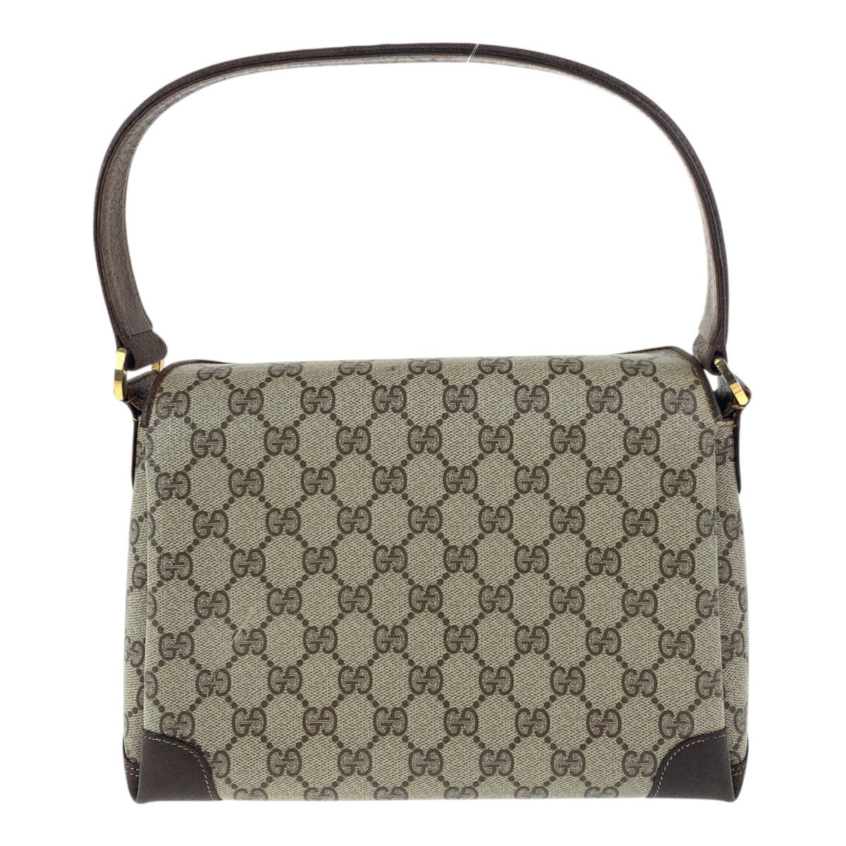 19171
GUCCI グッチ ヴィンテージ オールドグッチ ベージュ ブラウン ゴールド金具 GGスプリームキャンバス ハンドバッグ ショルダーバッグ  レディース ABP36