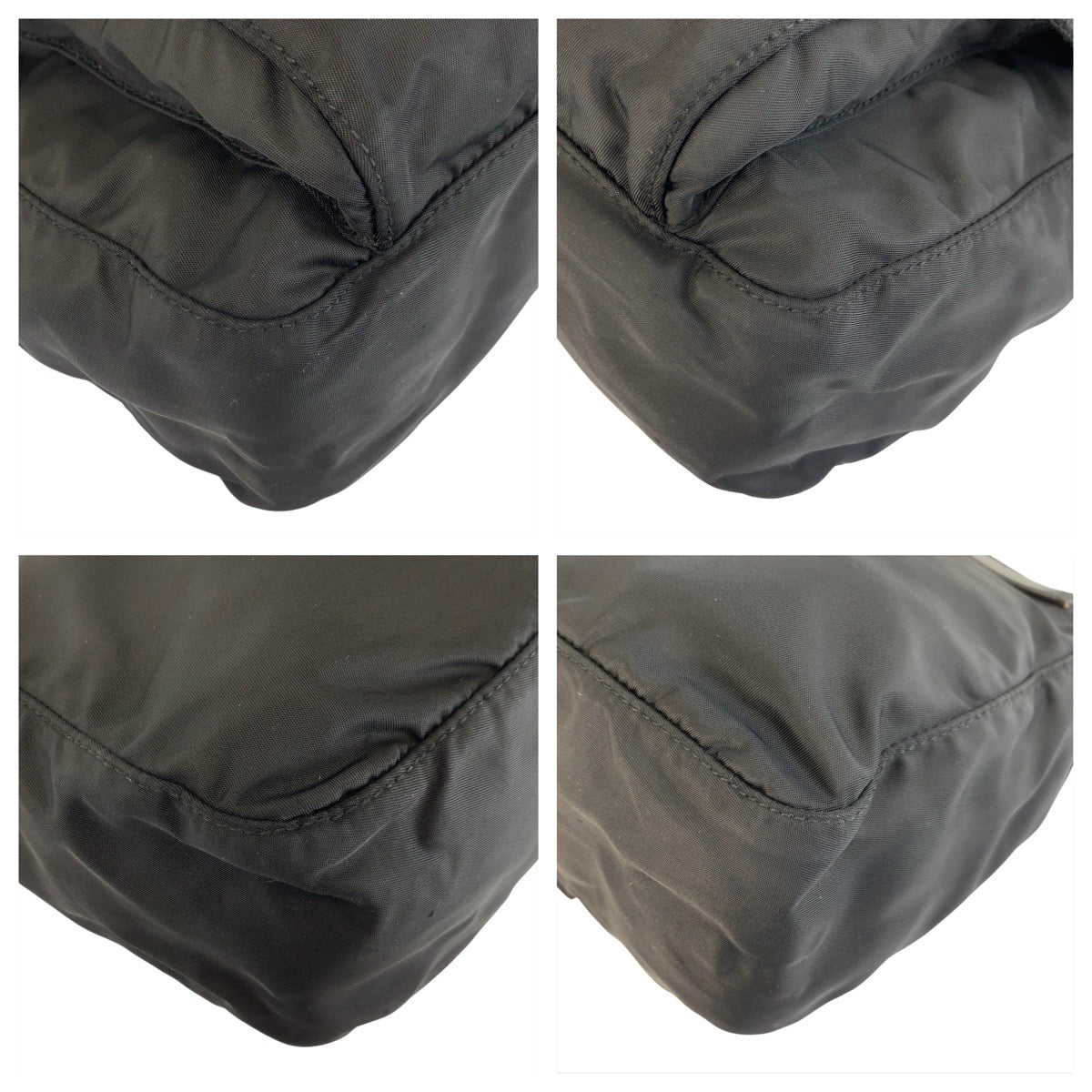 19172
PRADA プラダ テスート 三角ロゴプレート ブラック 黒 シルバー金具 ナイロン ショルダーバッグ ポシェット  レディース ABP34