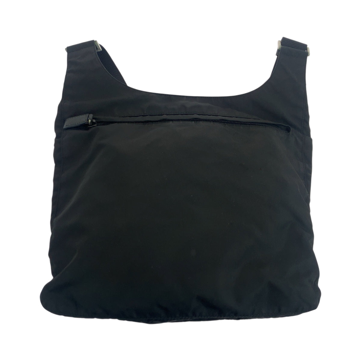 19175
PRADA プラダ テスート 三角ロゴプレート ブラック 黒 シルバー金具 ナイロン ショルダーバッグ ポシェット  レディース ABP34