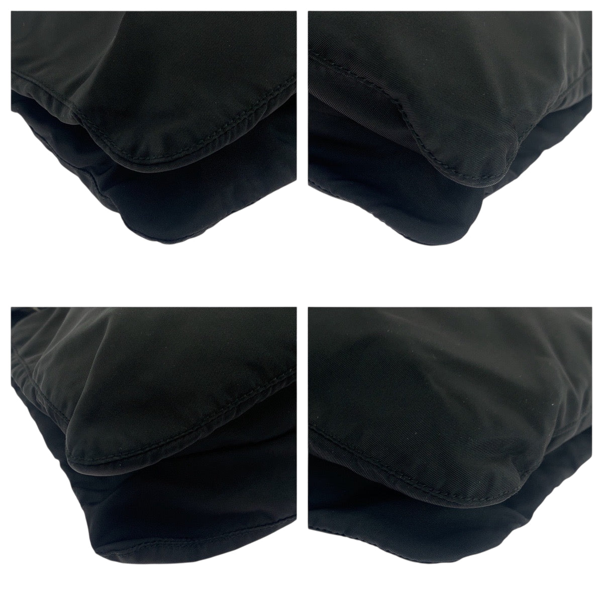 19175
PRADA プラダ テスート 三角ロゴプレート ブラック 黒 シルバー金具 ナイロン ショルダーバッグ ポシェット  レディース ABP34