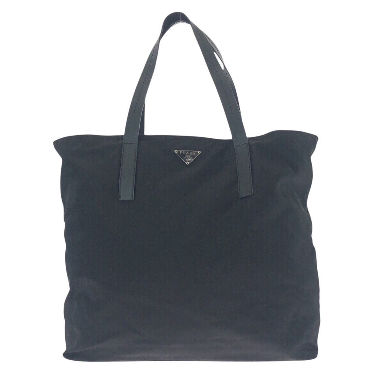 19176
PRADA プラダ テスート 三角ロゴプレート ブラック 黒 シルバー金具 ナイロン / レザー トートバッグ ショルダーバッグ レディース ABP43
