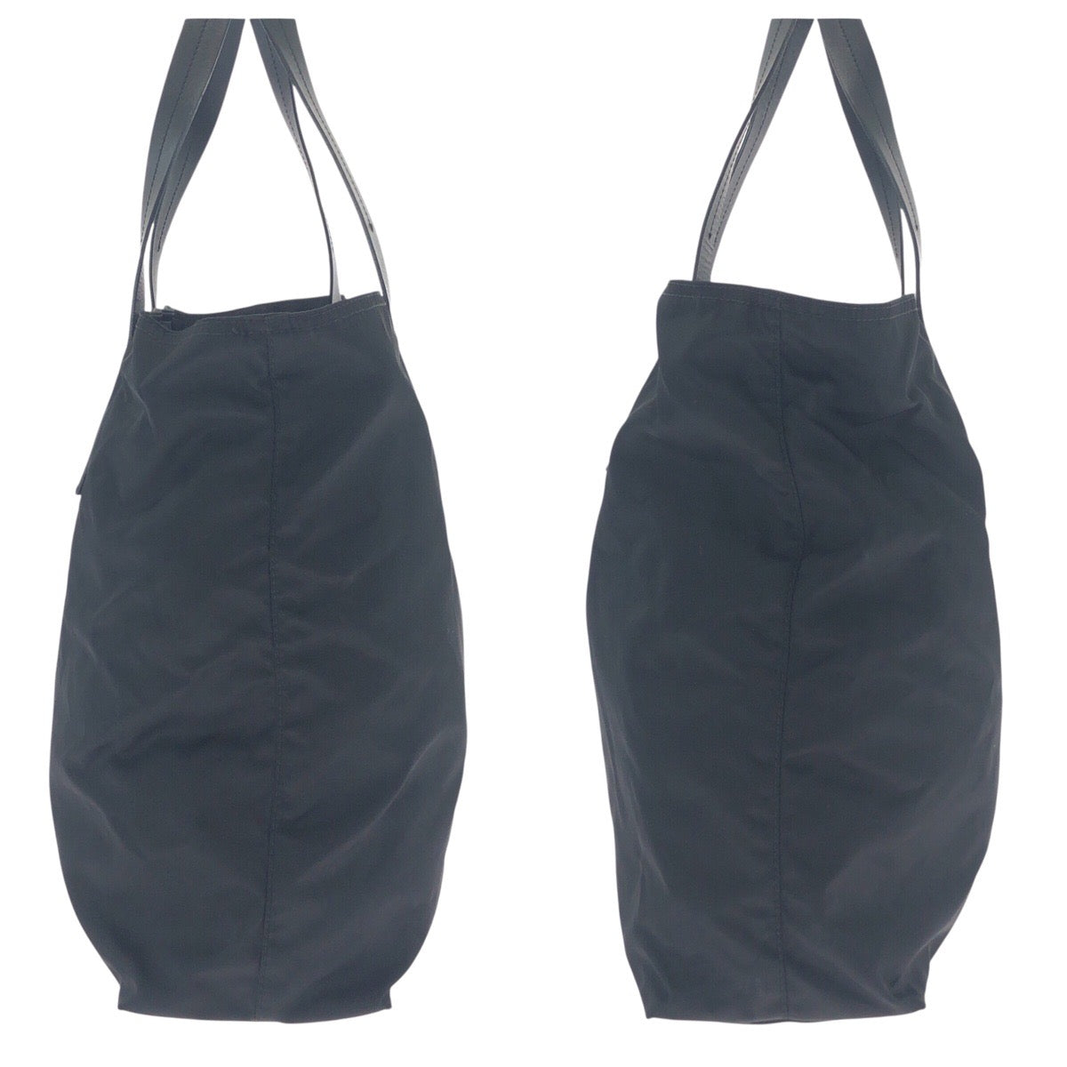 19176
PRADA プラダ テスート 三角ロゴプレート ブラック 黒 シルバー金具 ナイロン / レザー トートバッグ ショルダーバッグ レディース ABP43