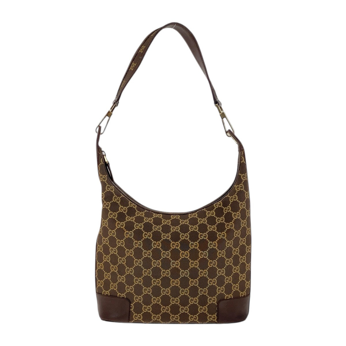 19177
GUCCI グッチ ホーボー ブラウン ゴールド金具 GGキャンバス / レザー 001 4204 ショルダーバッグ ハンドバック レディース AB34