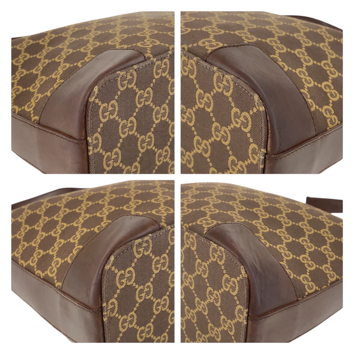 19177
GUCCI グッチ ホーボー ブラウン ゴールド金具 GGキャンバス / レザー 001 4204 ショルダーバッグ ハンドバック レディース AB34