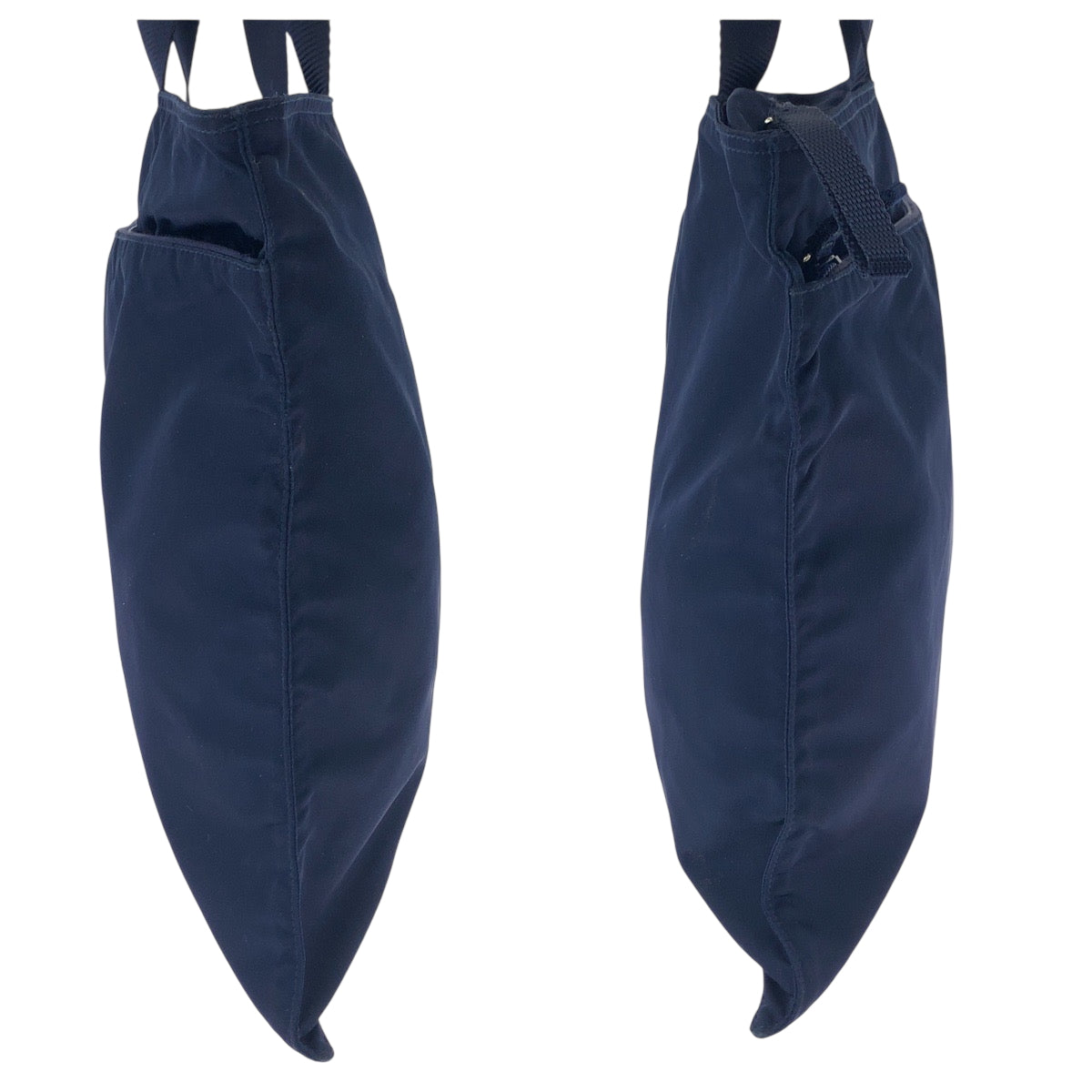 19179
PRADA プラダ テスート 三角ロゴプレート ネイビー シルバー金具 ナイロン 31 トートバッグ ショルダーバッグ  レディース A36