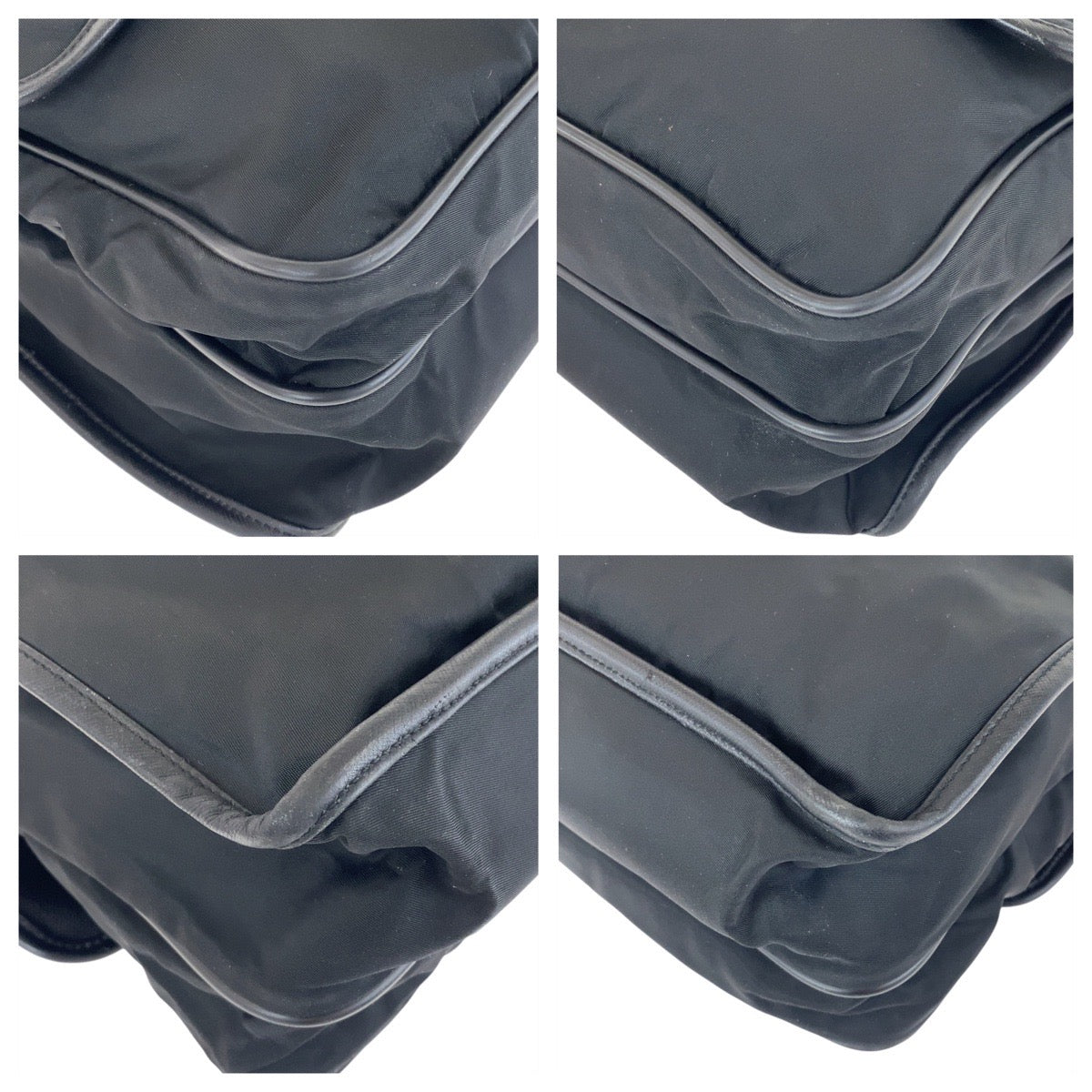 19181
PRADA プラダ テスート 三角ロゴプレート ブラック 黒 シルバー金具 ナイロン / レザー ショルダーバッグ メッセンジャーバッグ  メンズ ABP38