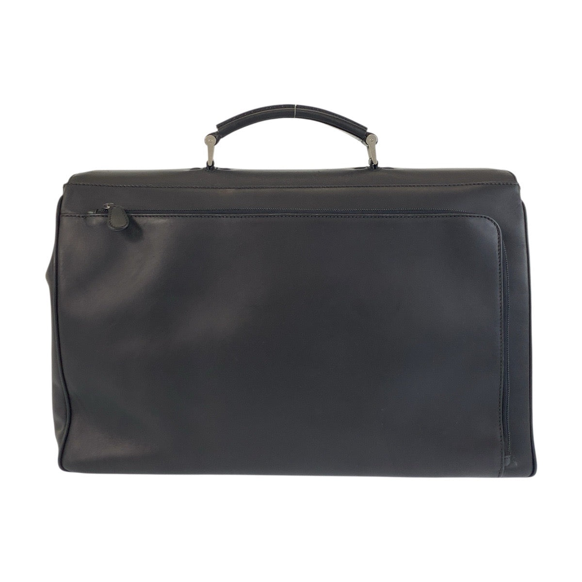 19182
PRADA プラダ ブラック 黒 シルバー金具 レザー ビジネスバッグ ブリーフケース  メンズ ABP45